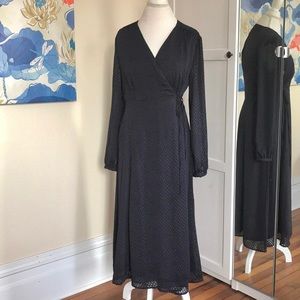 H&M Navy Blue Wrap Dress